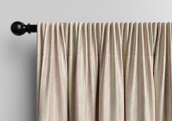 Emily Bond George Stripe Print, Red - Made to Measure Curtains - Image 9